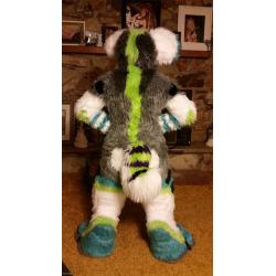 white fuzzy dog