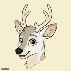 Alabaster deer partial