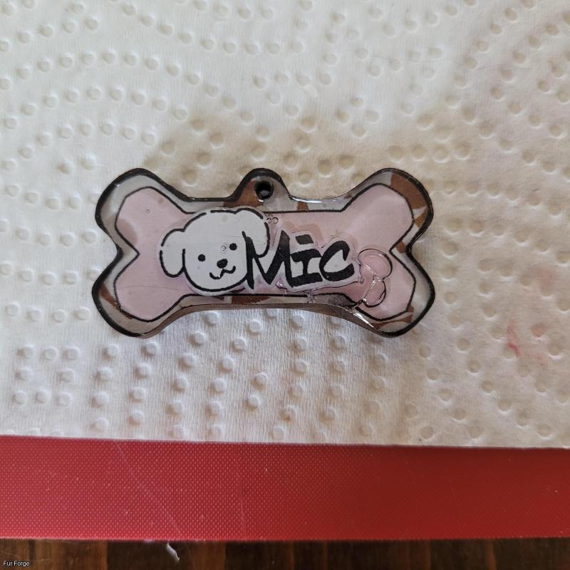 Custom name tag / keychain, size: regular