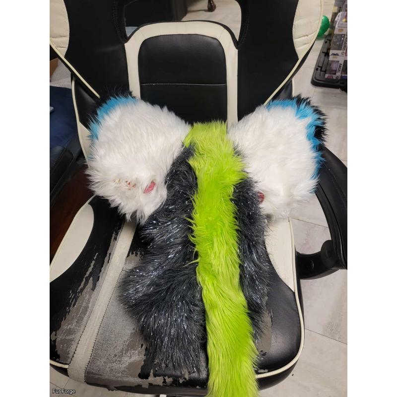 white fuzzy dog