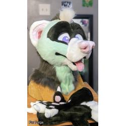 Mint Ferret Fursuit Head + Paws (from 2018 - SUPER CHEAP, NO RESERVE)