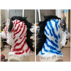 Red and blue tiger（only head）