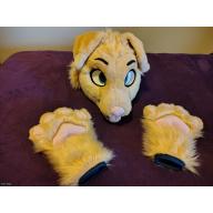 Fursuit Retriever Partial head and paws