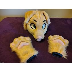 Fursuit Retriever Partial head and paws