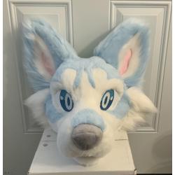 husky fursuit head (unfinished)