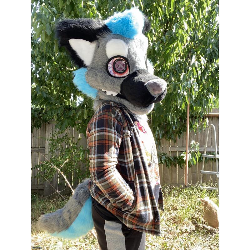 ☠︎︎ Fursuit Mini Partial  ☠︎︎ Premade Jinx-inspired