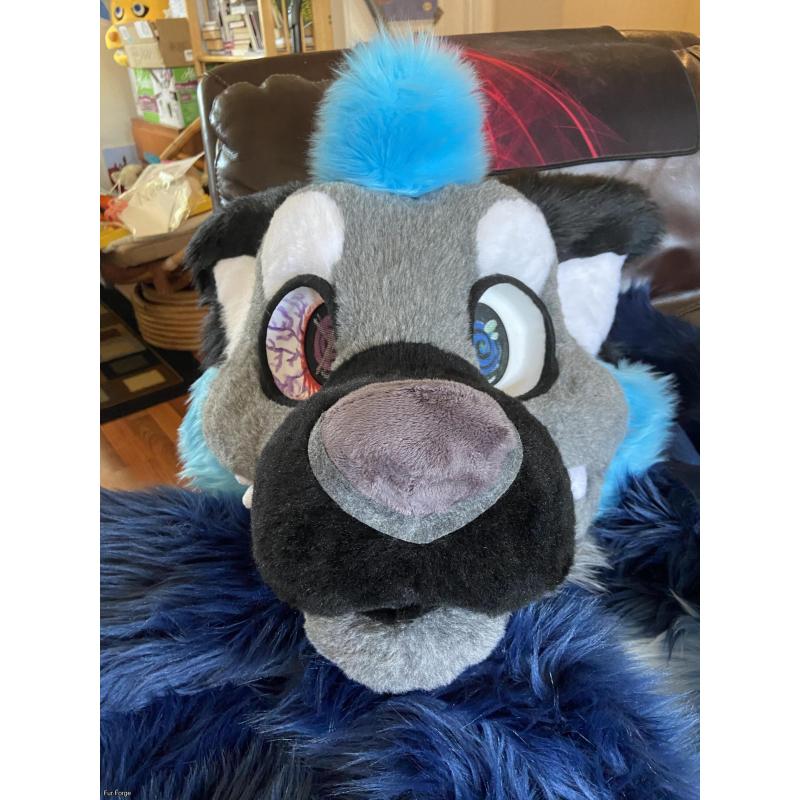 ☠︎︎ Fursuit Mini Partial  ☠︎︎ Premade Jinx-inspired