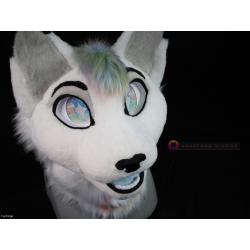 Pastel-Rainbow Cat (Brand New) - Fursuit Head