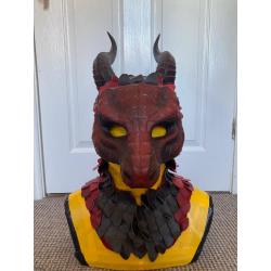 Genuine Leather Dragon LARP Halfmask
