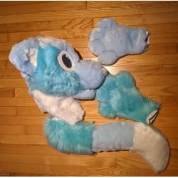 Blue dog fursuit