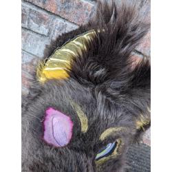 One Eyed Brown Wolf Fursuit Head