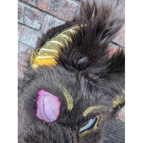One Eyed Brown Wolf Fursuit Head