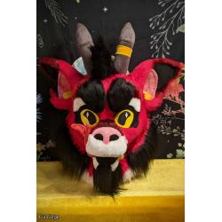 UV Reactive Jersey Devil Fursuit Head + Tail