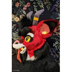 UV Reactive Jersey Devil Fursuit Head + Tail