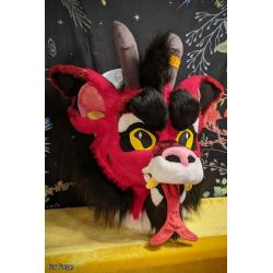 UV Reactive Jersey Devil Fursuit Head + Tail