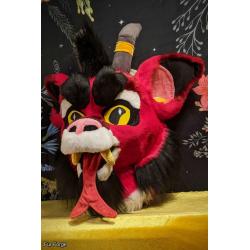 UV Reactive Jersey Devil Fursuit Head + Tail