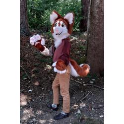 Red (Brown) Husky Dog - Toony Mini Partial Premade Fursuit