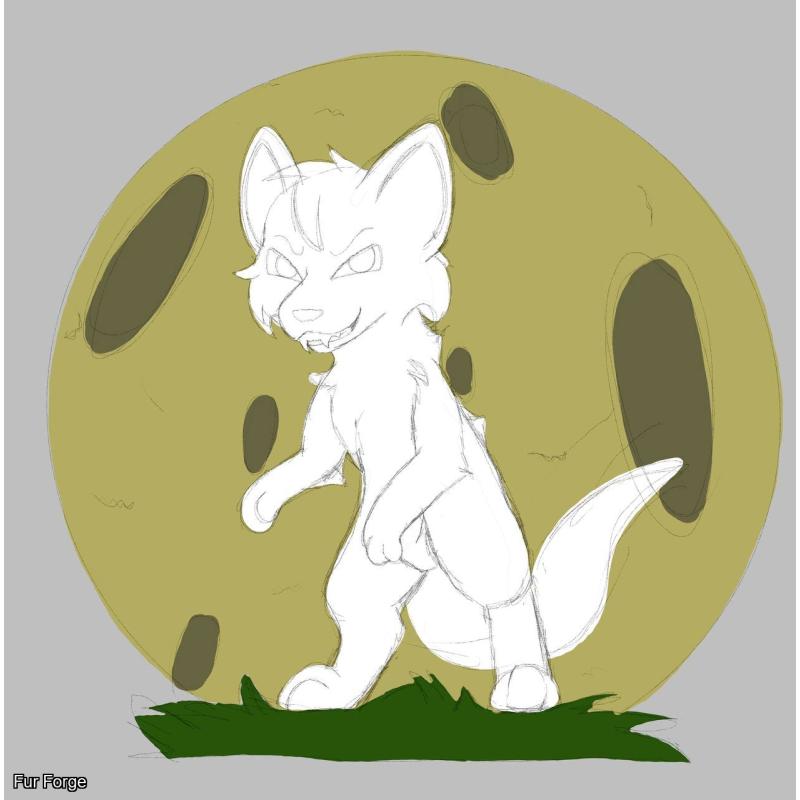 Were-sona Halloween Pin YCH - Ladder Auction